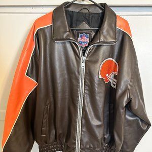 Cleveland Browns Genuine Leather Jacket Size L